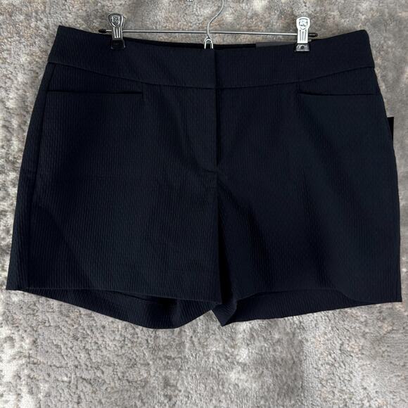Apt. 9 Pants - NEW Apt 9 Size 14 Flat Front Mid Rise Casual Shorts Black Button Zip NWT